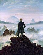 Caspar David Friedrich The wanderer above the sea of fog oil on canvas